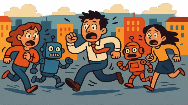 AI-panic-people-and-robots-running-in-fear