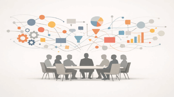 boardroom-with-human-silhouettes-and-ideas-flowing-overhead