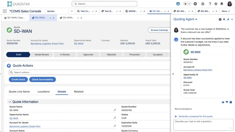 QuotingAgent Salesforce