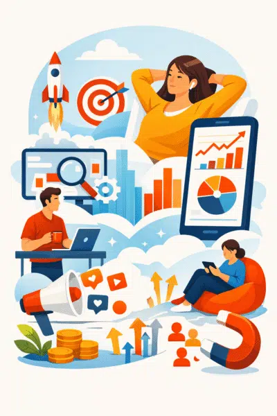 Generic Illustration Of People Doing Stuff To Relax