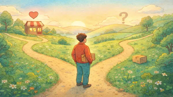 person-at-a-crossroads-choosing-between-what-he-likes-and-the-unknown