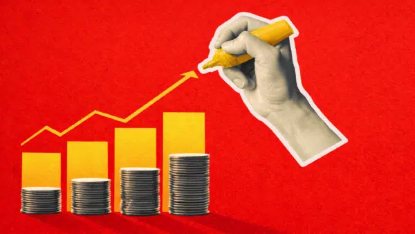 investment-chart-coins-graph-hand-with-marker