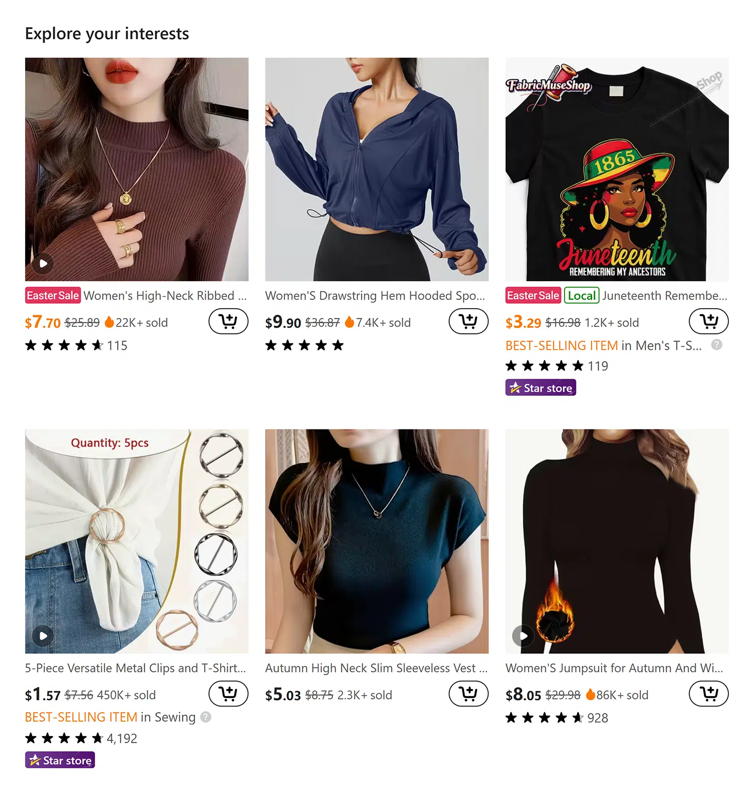 Temu Explore Your Interests