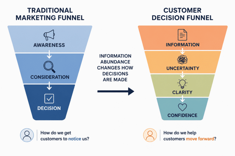 Customer decision funnel